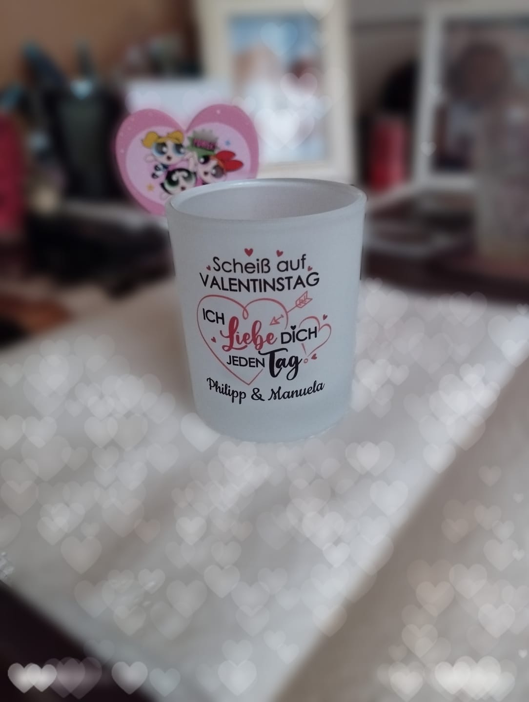 Customer photo review of Jeden Tag - Personalisiertes Teelicht