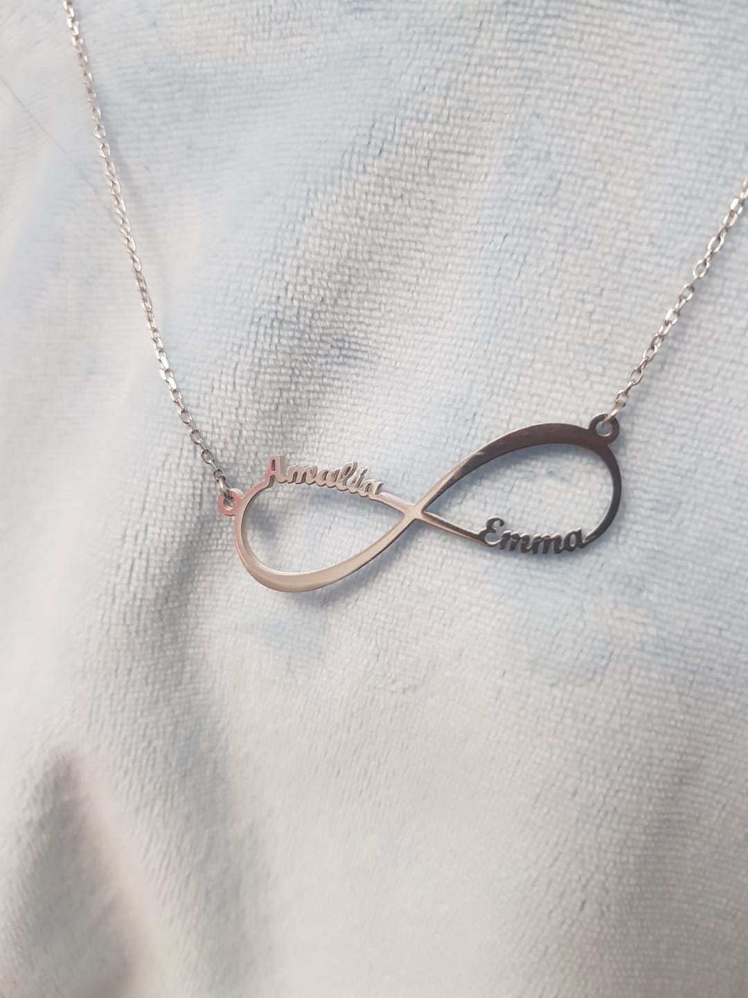 Customer photo review of Collar Infinito ~ Personalizable