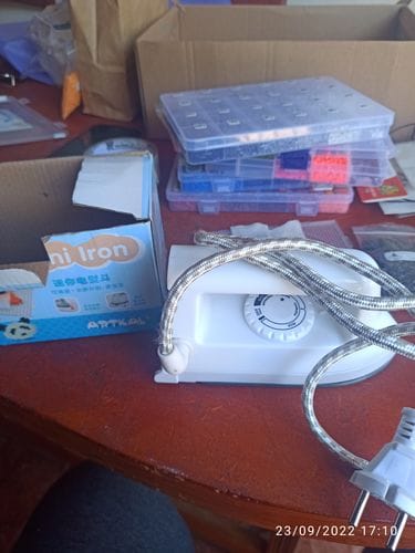 Customer photo review of Mini Plancha Artkal + Adaptador