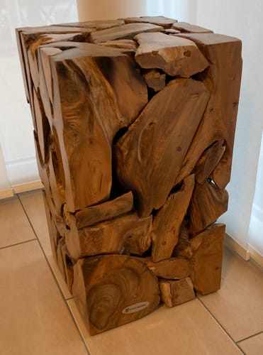 Customer photo review of Teak Holz Säule XILON quadratisch