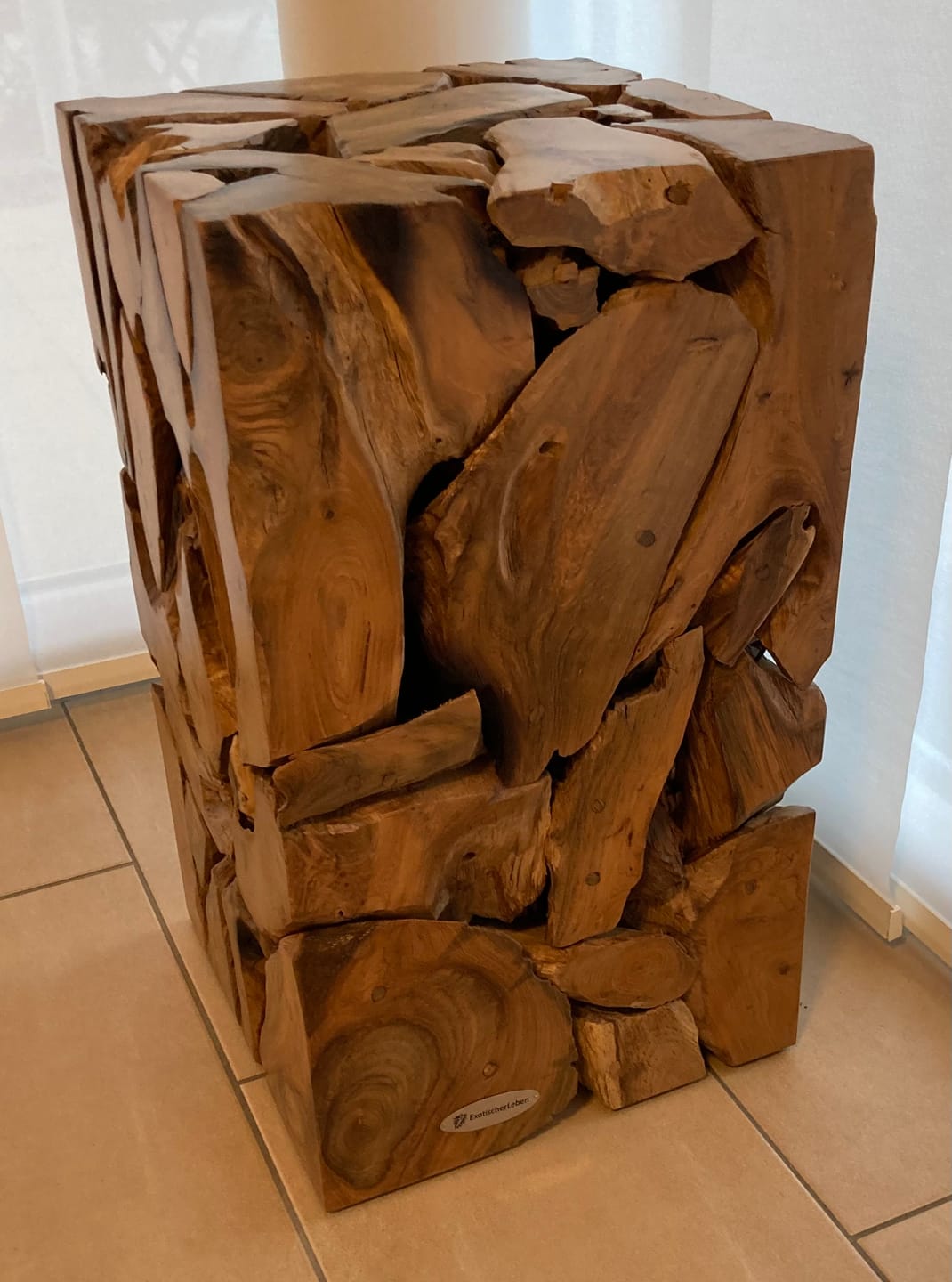 Customer photo review of Teak Holz Säule XILON quadratisch