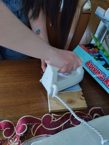 Customer photo review of Mini Plancha Artkal + Adaptador