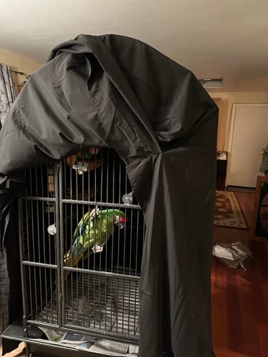 Customer photo review of Cage Cover Model 3630DT for Dome Top Parrot Bird Cages