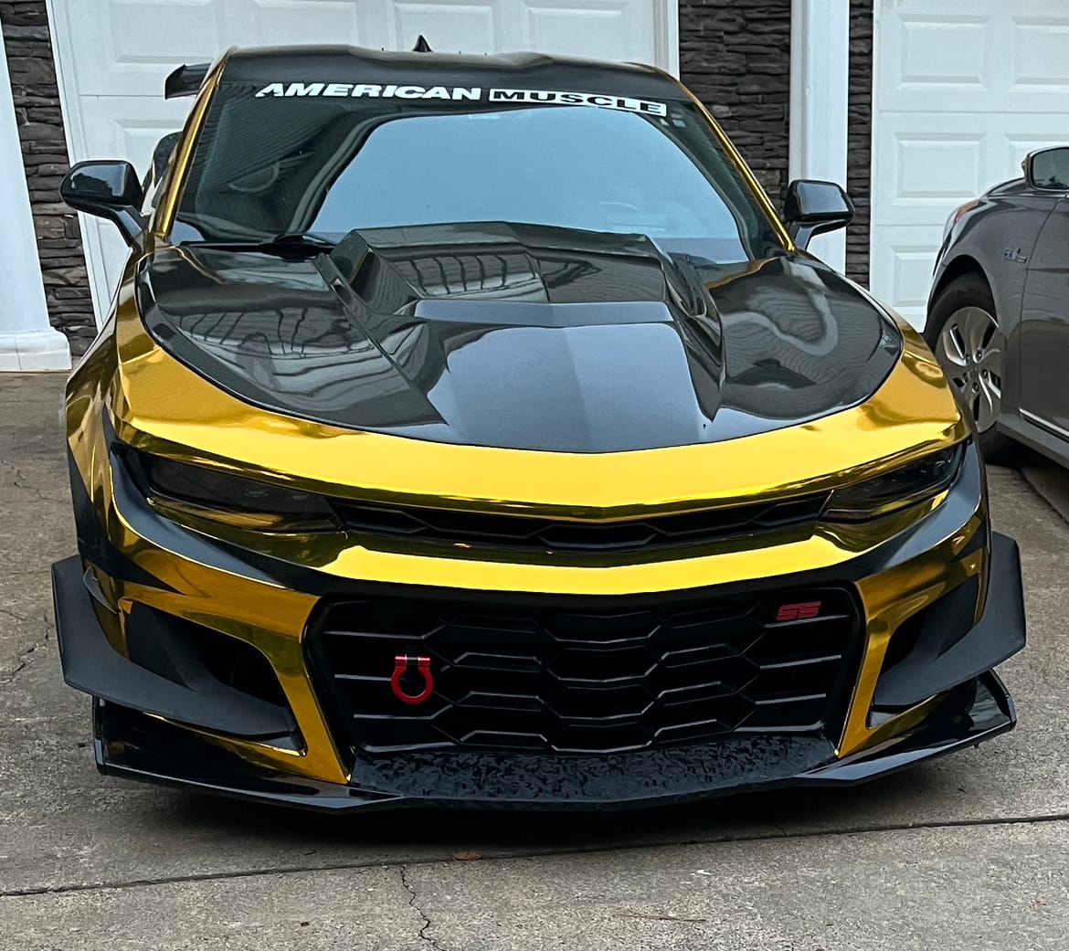 Customer photo review of Mirror Chrome Gold Vinyl Wrap