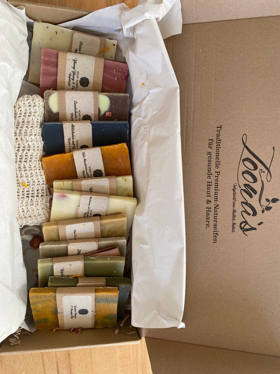Customer photo review of Loona's SoapSampleBox mit Sisalsäckchen (Probiere alle Düfte)