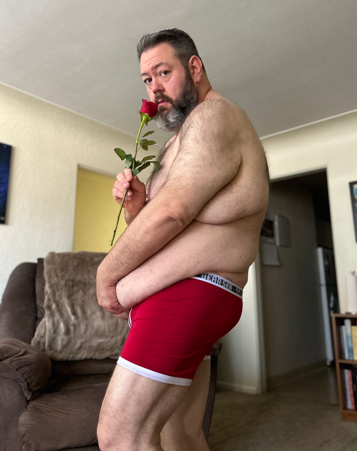 Customer photo review of Bamboo Boxer Brief - Raspberry Lights