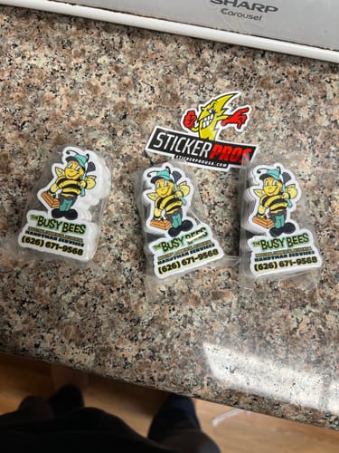 Customer photo review of 200 Custom 3" Laminated Vinyl Stickers