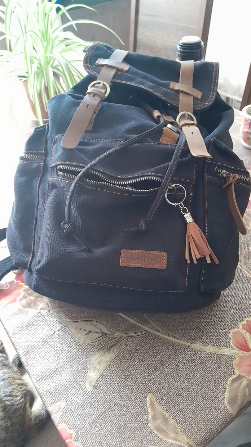 Customer photo review of Mochila Kaukko Vintage Casual de Lona Marca Vinitivo