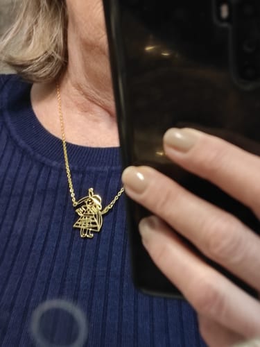 Customer photo review of Persönliche Kinderzeichnung als Halskette oder Anhänger