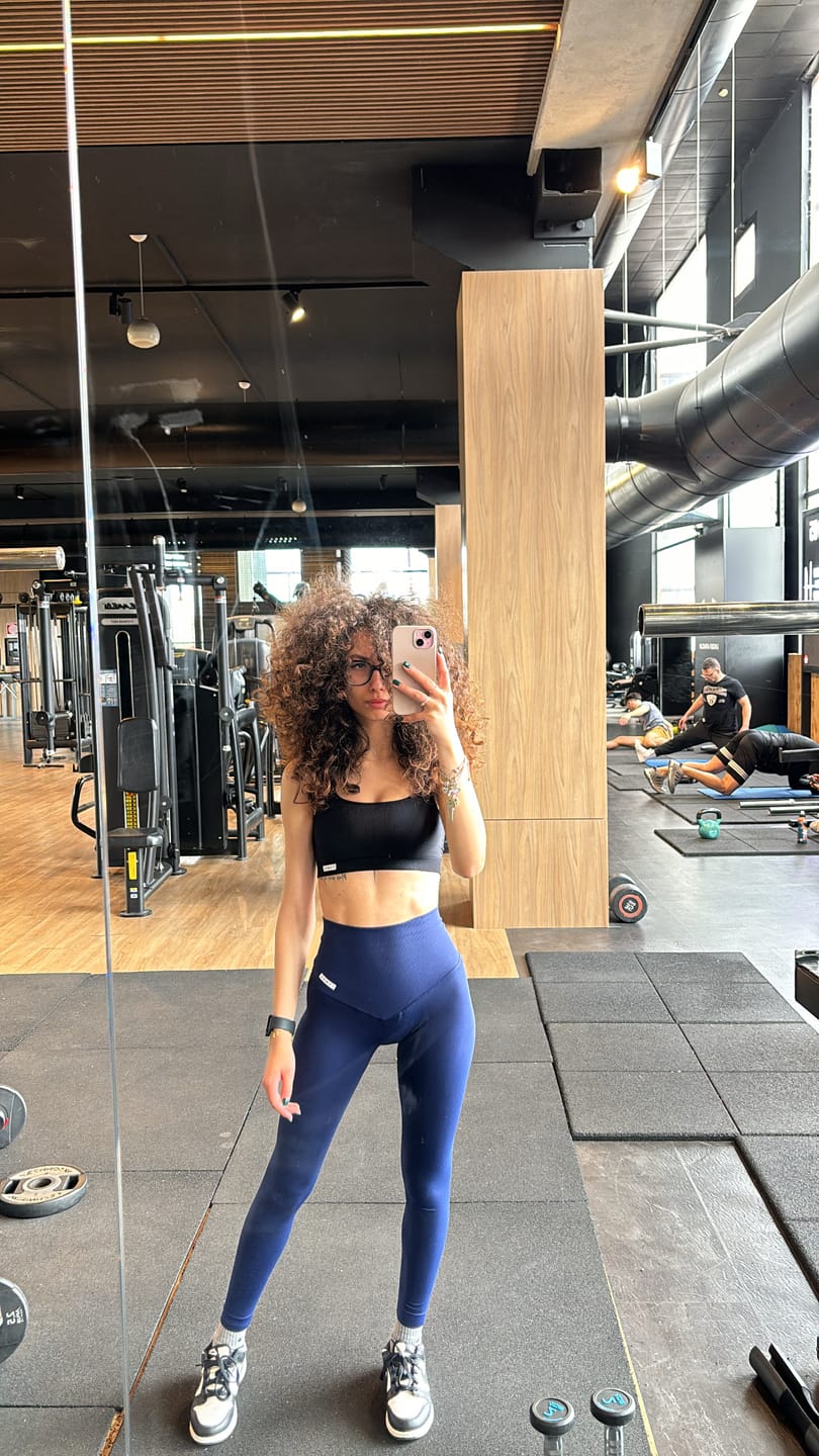 Customer photo review of Leggings Push up Gym Fashion Blu notte