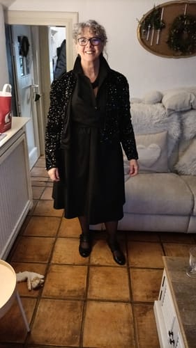 Customer photo review of Revers-Kreuzträger-Kleid mit Taschen