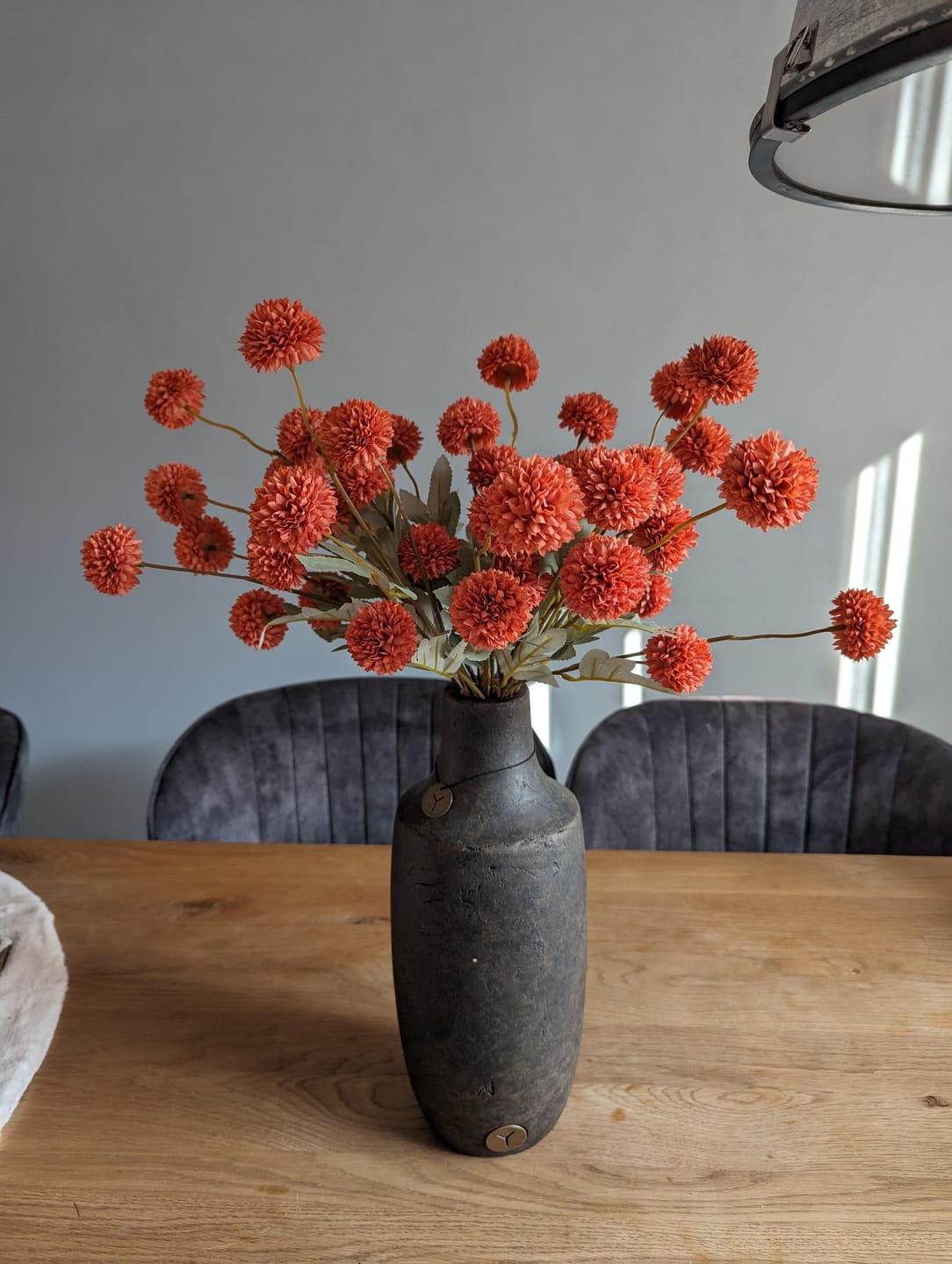 Customer photo review of Zijden Kiku Bloemen - Omber