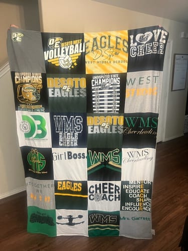 T-shirt quilt featuring desoto eagles by ALISHA from TX