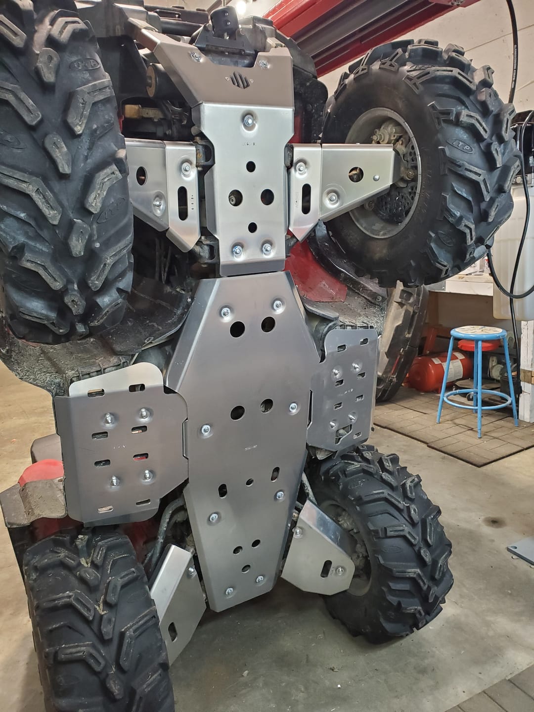 Customer photo review of Complete Aluminum Skid Plates for Yamaha Grizzly 550/700