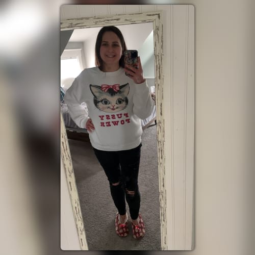 Customer photo review of Pussy Power Sweatshirt