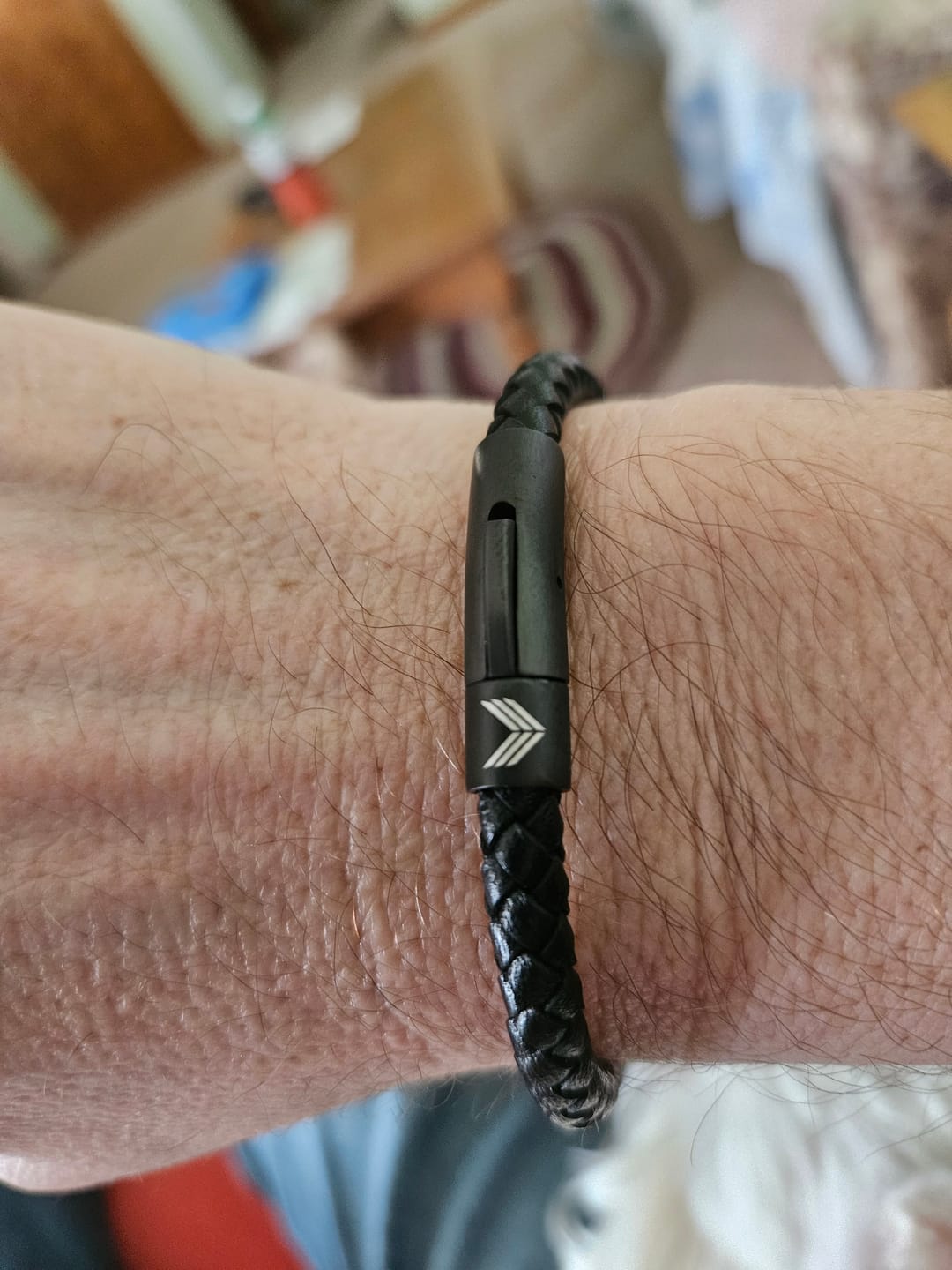 Customer photo review of Vertig Leather Bracelet Black