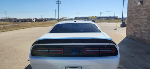 Customer photo review of 2008-Up Dodge Challenger Hellcat Redeye Rear Spoiler W/ Wickerbill Insert