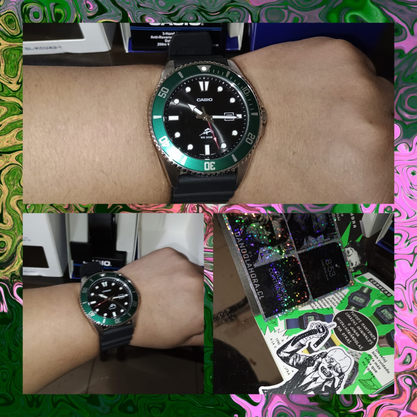 Customer photo review of Reloj Casio Submariner Marlin Duro MDV-106B-1A3VCF Kermit Buceo [EXCLUSIVO]