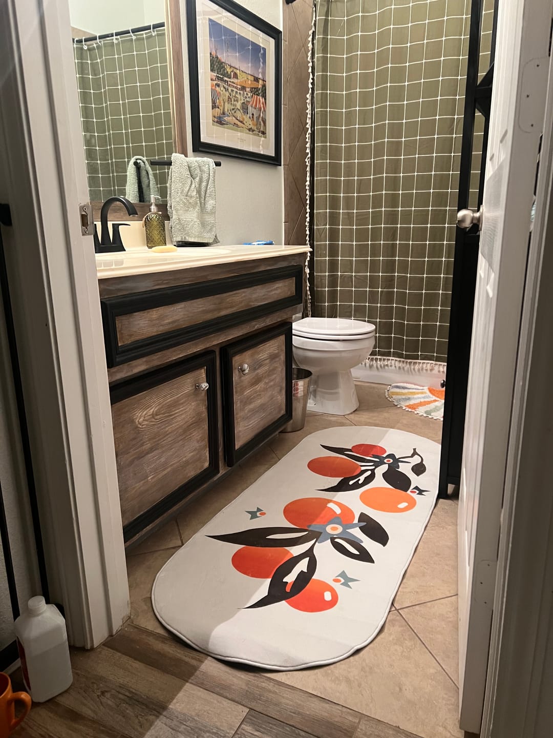 Customer photo review of Orange Pattern Mat