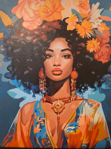 Customer photo review of Floral Effervescence (Paint by Numbers)