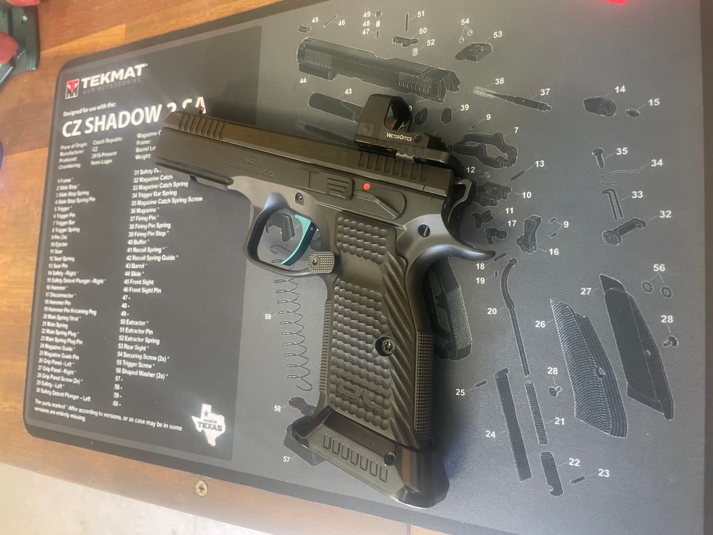 Customer photo review of CZ Shadow 2 Grips and Aluminium Mag-Well Combos