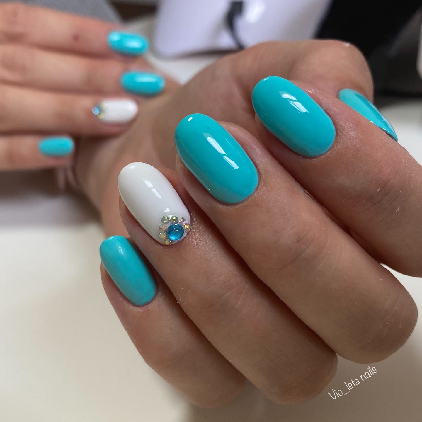 Customer photo review of UV / LED Color Gel - türkis blau - Art. 80033