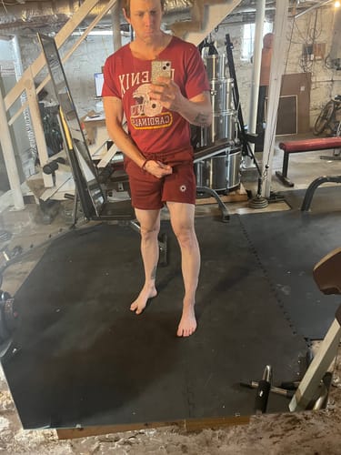 Customer photo review of Men's Classic Sol Short, Cardinal
