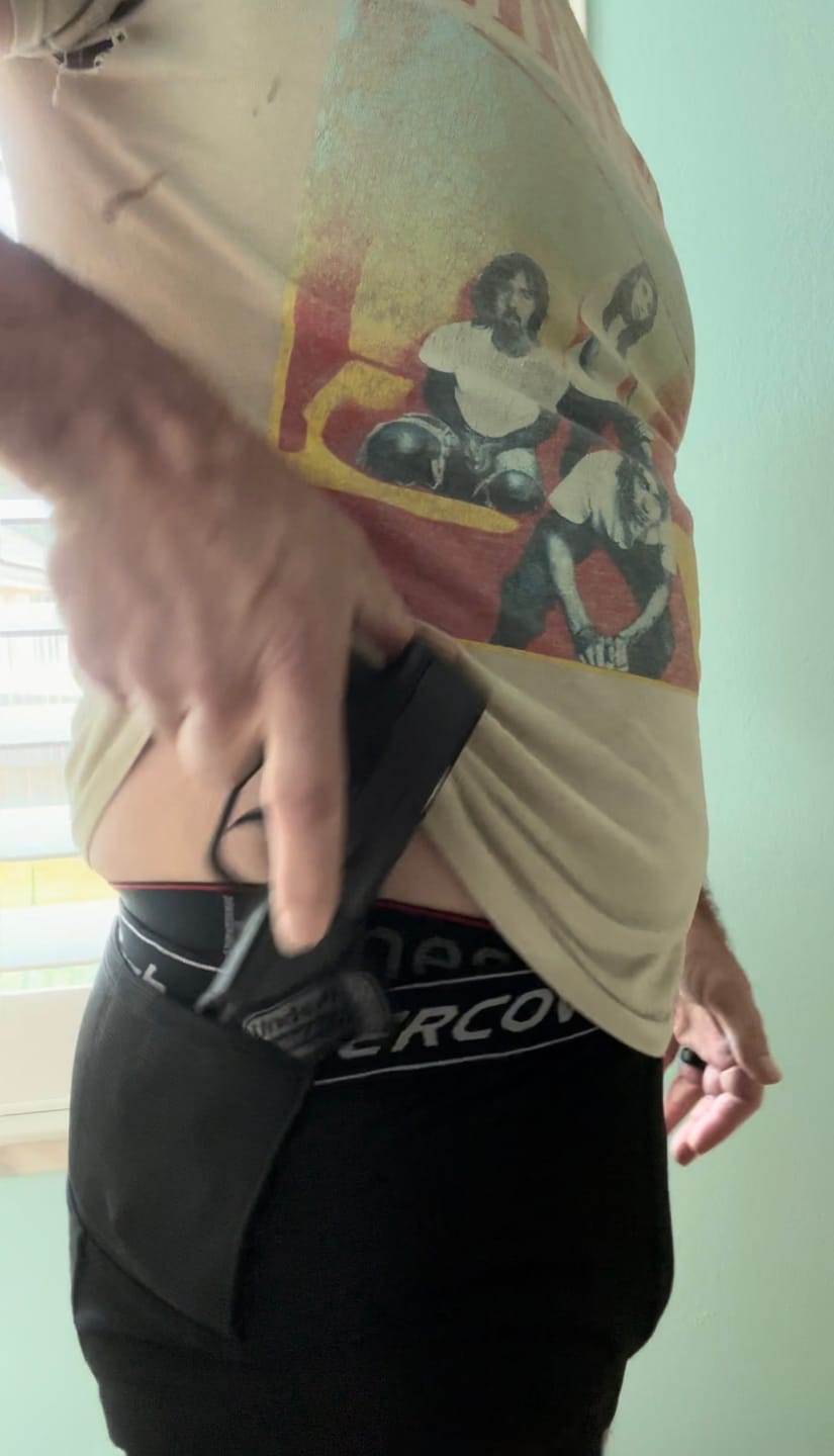 Customer photo review of Mens Concealed Carry Boxer-Briefs