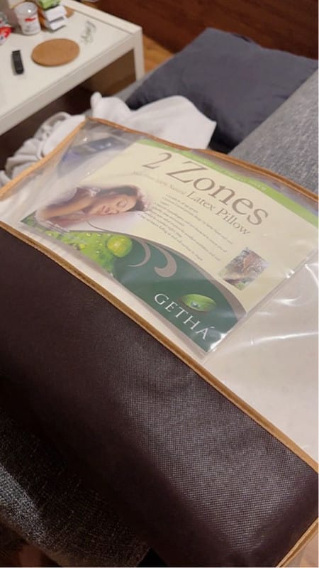 Customer photo review of Getha 2 Zone Latex Pillow