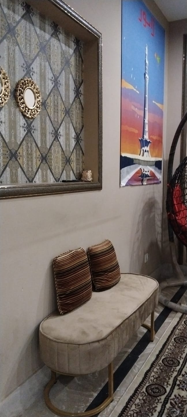 Customer photo review of Luxury 3 Seater Bedroom Steel Stool -985