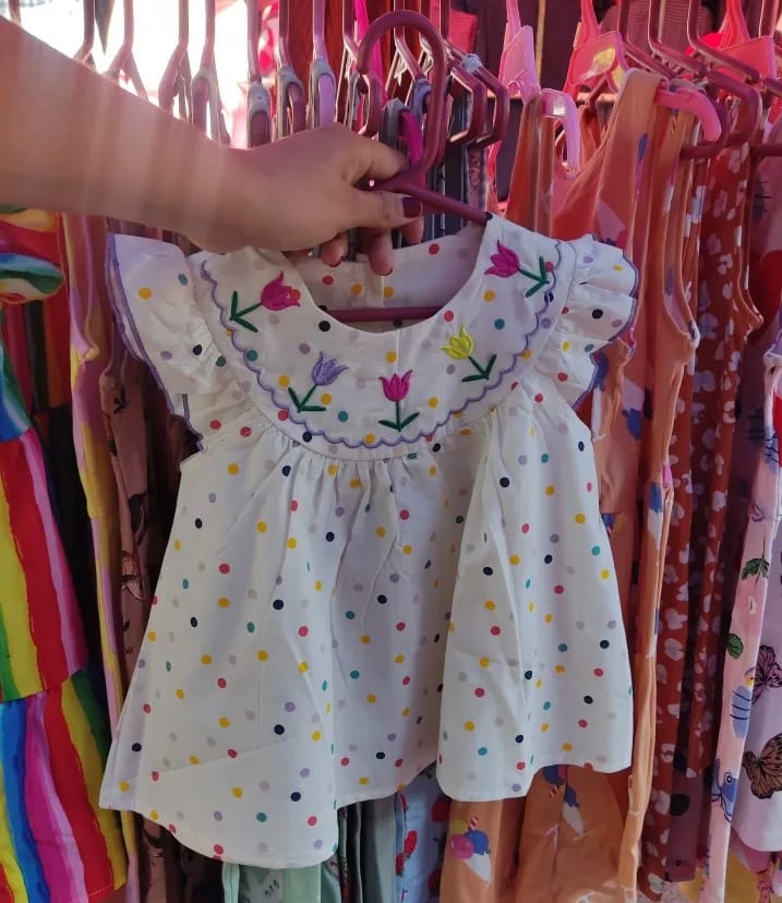 Customer photo review of Polka Dot Floral Dress
