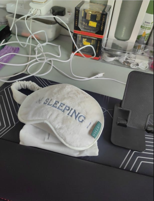 Customer photo review of I Am Sleeping Eye Mask