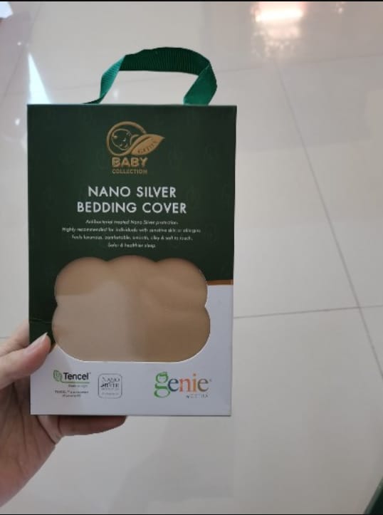 Customer photo review of Getha Baby Dimple Shoulder Latex Pillow Case - Tencel Nano Silver Fabric