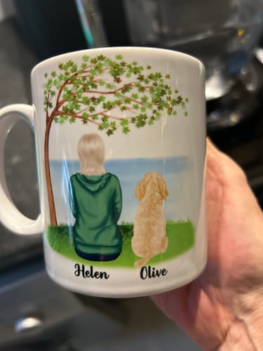 Customer photo review of Girl & Dogs - Life is better with a dog Personalised Mug