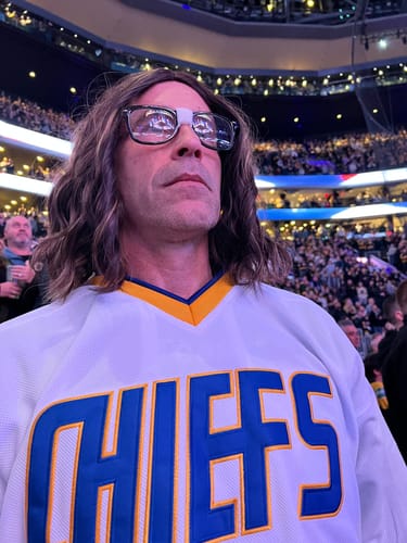 Customer photo review of Charleston Chiefs Hanson Brothers Hockey Jersey