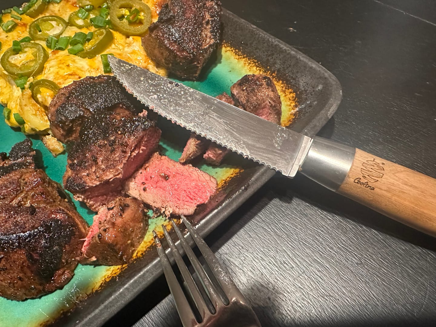 Customer photo review of Rustic Steak Knives