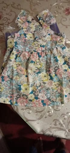 Customer photo review of Sleeveless Infant Baby Girl Dress With Bag