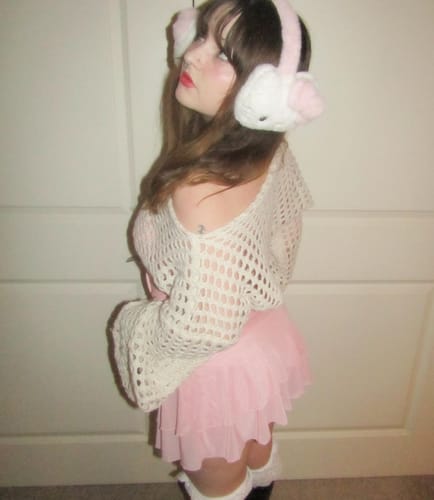 Customer photo review of Celeste Lace Mesh Corset Dress Set