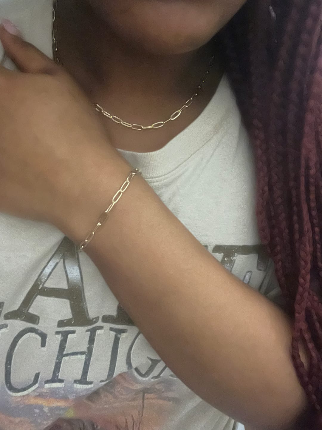Customer photo review of Paperclip Necklace