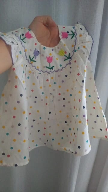 Customer photo review of Polka Dot Floral Dress