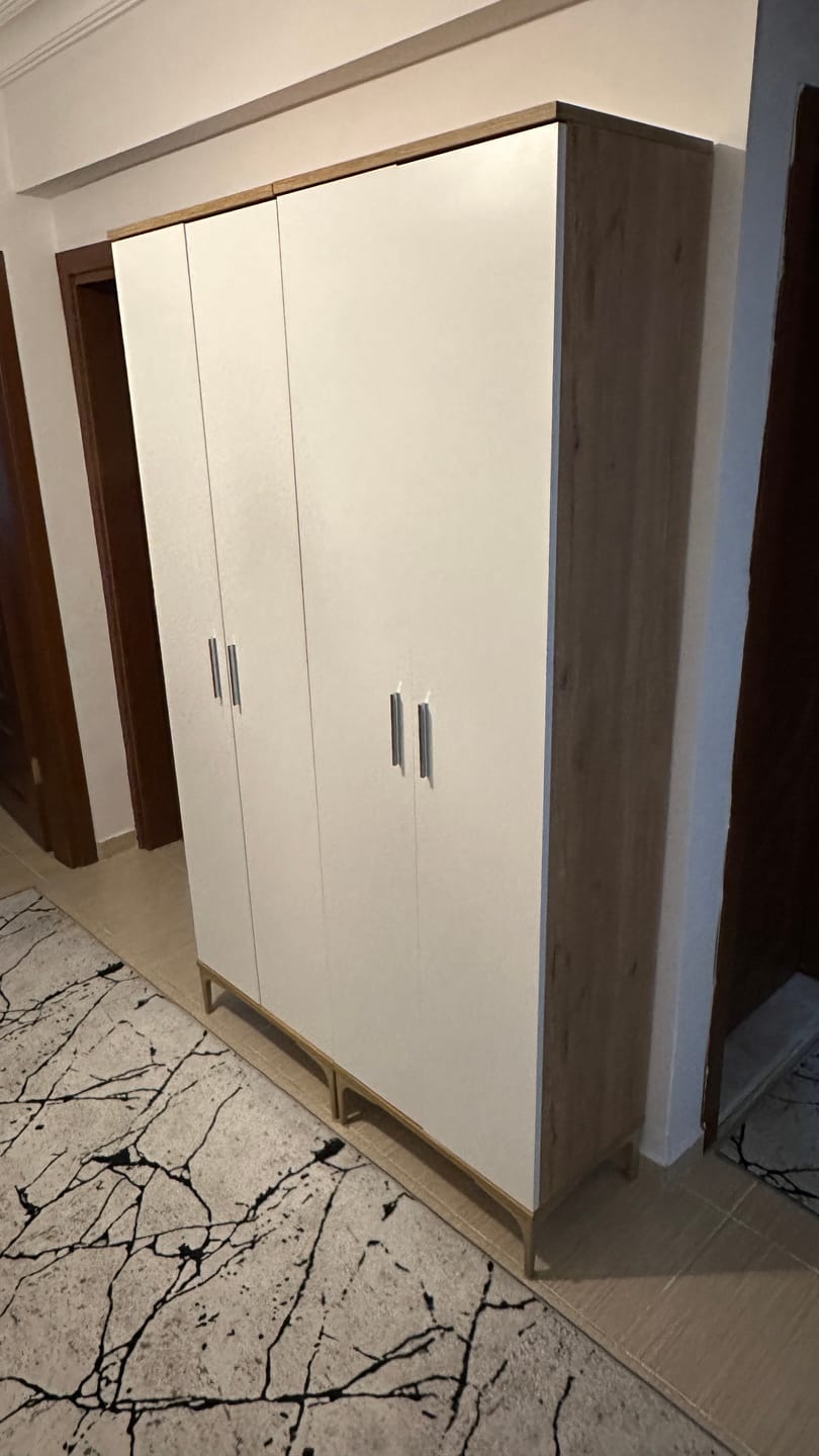 Customer photo review of Rani EA116 Ayakkabılık Portmanto 7 Raflı Çok Amaçlı Dolap Sepet Ceviz - Beyaz