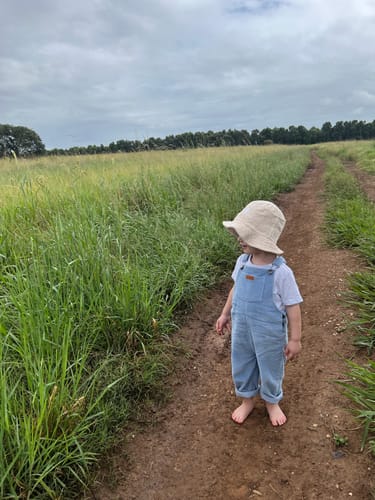 Customer photo review of Organic "Oakley" Overalls - Size 3-6