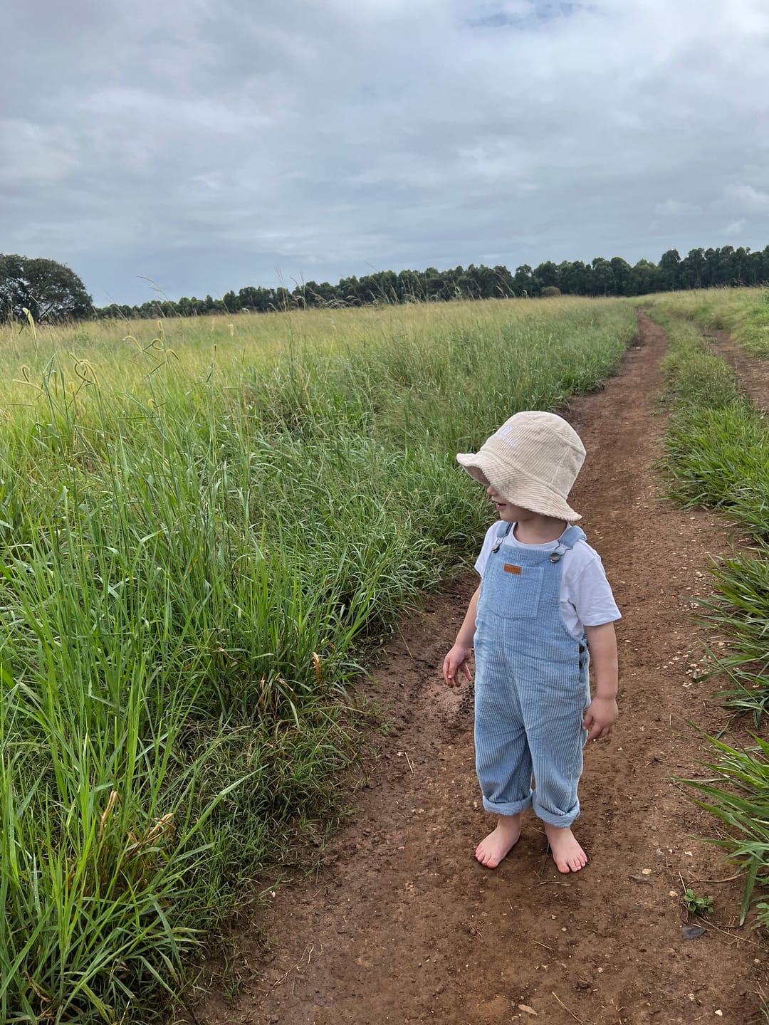 Customer photo review of Organic "Oakley" Overalls - Size 3-6