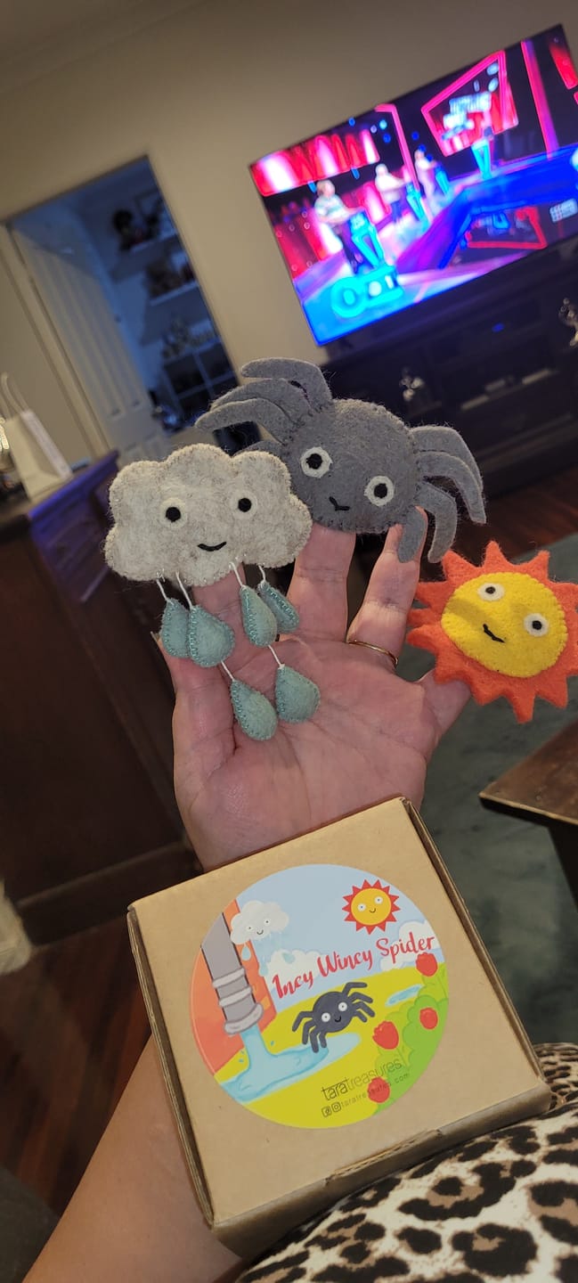Customer photo review of Itsy Bitsy Spider (Incy Wincy Spider), Finger Puppet Set