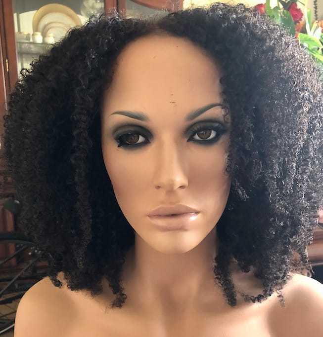 Customer photo review of Teni  - Brazilian Multi-Texture Curly 5X5 Lace Closure Wig