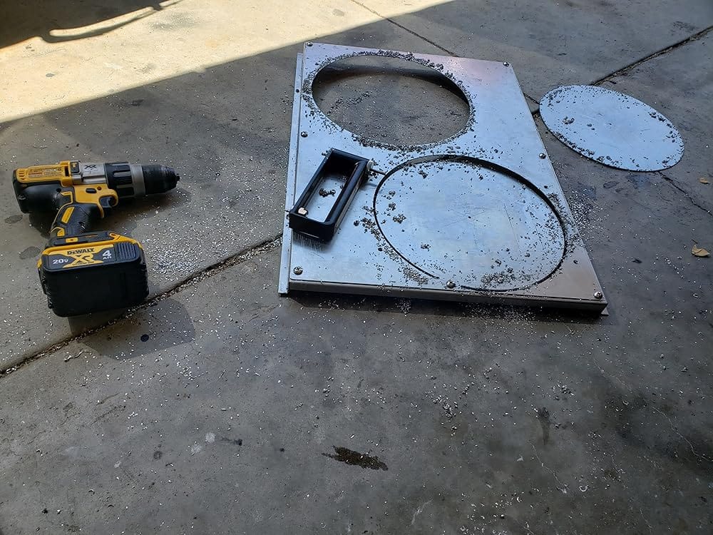 Customer photo review of Malco HC1 2 in. to 12 in. Sheet Metal Hole Cutter Accessory for 1/4 in.