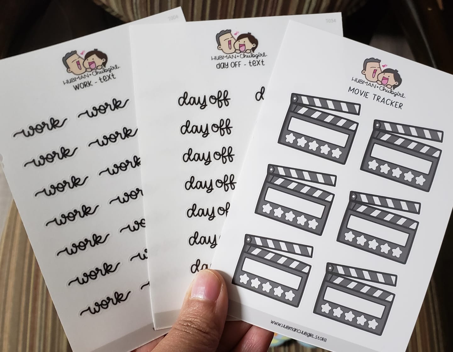 Customer photo review of Day Off Text Planner Stickers