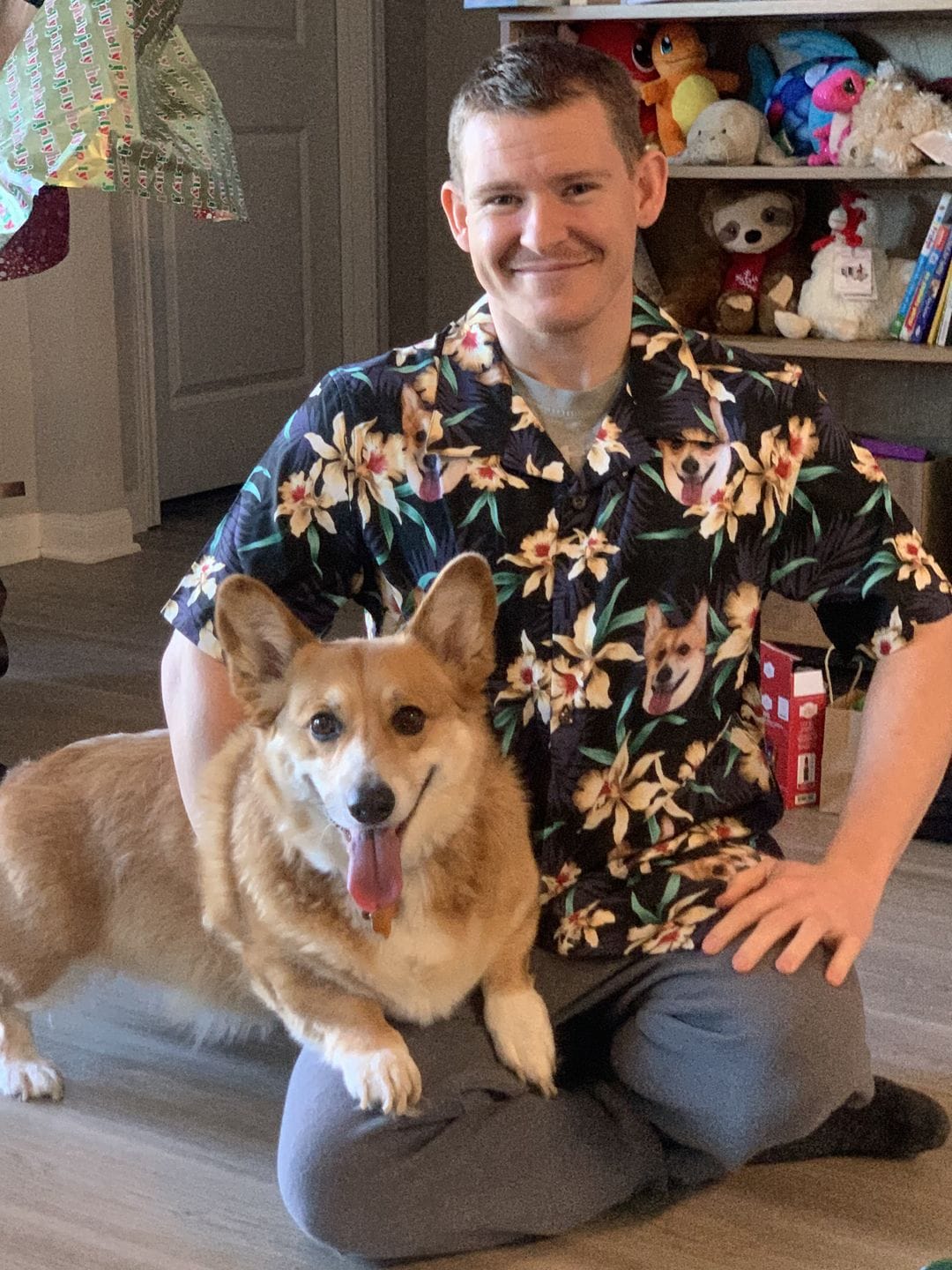 Customer photo review of Personalized Face Hawaiian Shirts Custom Tropical Aloha Shirt