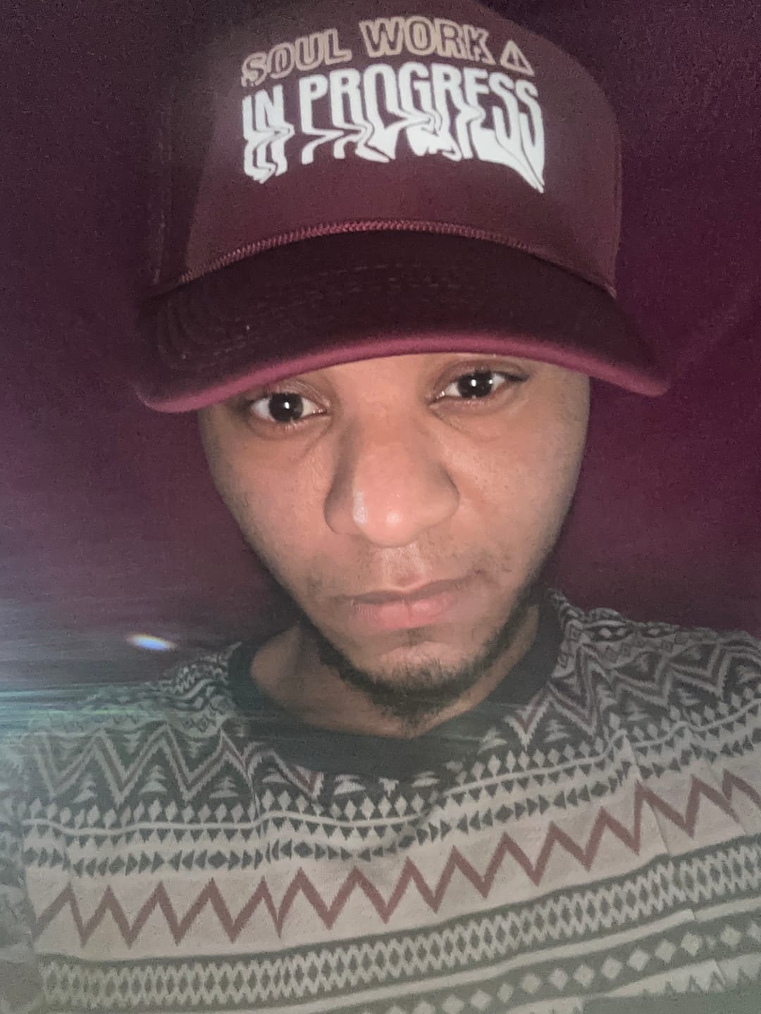 Customer photo review of Soul Work In Progress Trucker