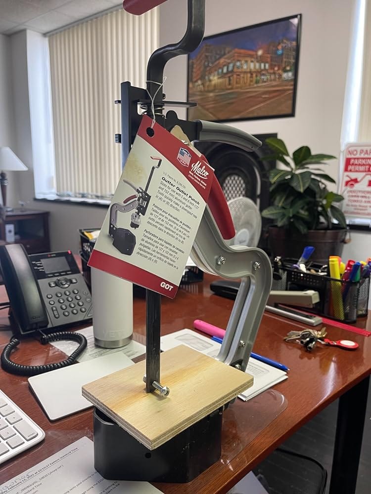 Customer photo review of Malco GOT Gutter Outlet Tool (PUNCH AND DIE SOLD SEPARATELY)